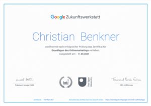 google zukunftswerkstatt zertifikat online marketing grundlagen 300x212