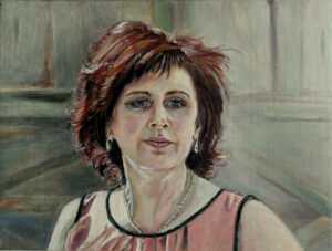 Portrait of Sigute by Jura Kuba oil on canvas oil painting 40 x 30 cm 300x227