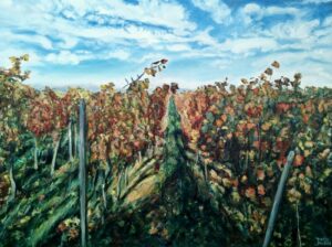 Vineyards in Autumn by Jura Kuba Art Oil painting on canvas 80 x 60 cm 300x224